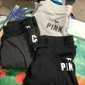 3 pairs of PINK leggings